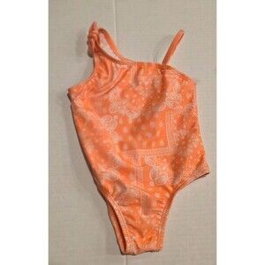 Wonder Nation One Piece Toddler Swimsuit Peach Bandana Size 2T New Without Tags